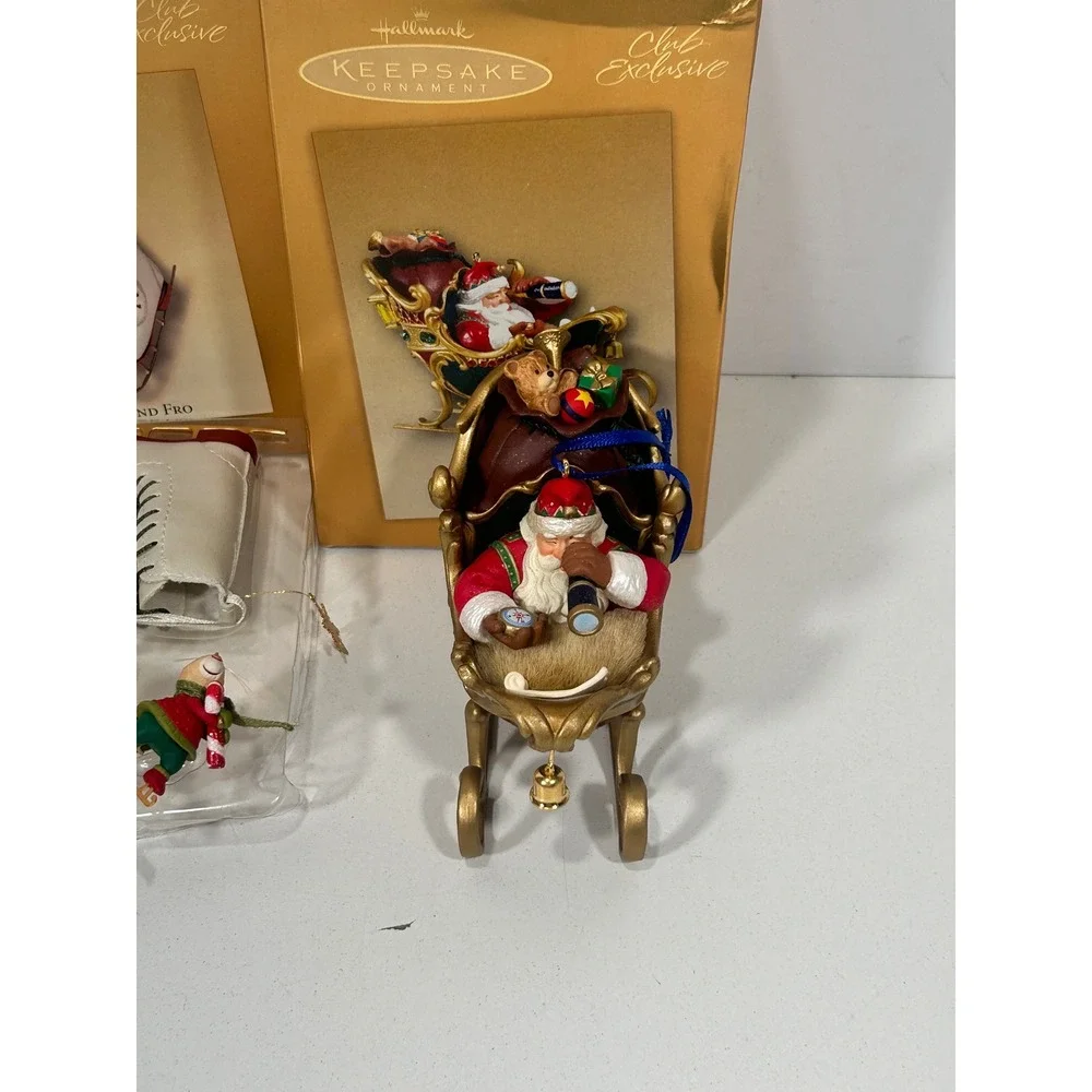Hallmark Keepsake Club Exclusive Ornaments 2003 Skating 2004 Plotting The Course